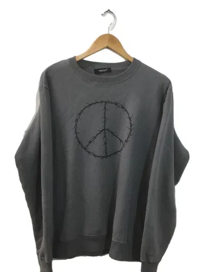 Pre-owned Undercover Thorn Peace Crewneck Sweatshirt In Grey