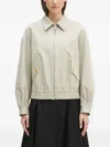 Undercover Tie-back Zip-front Jacket In White