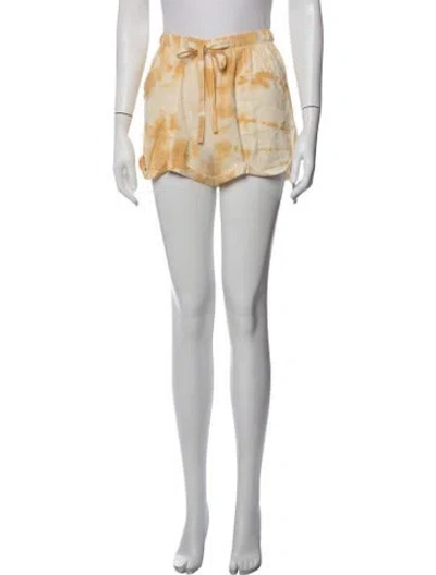 Pre-owned Undercover Tie-dye Print Mini Shorts In Green/neutrals