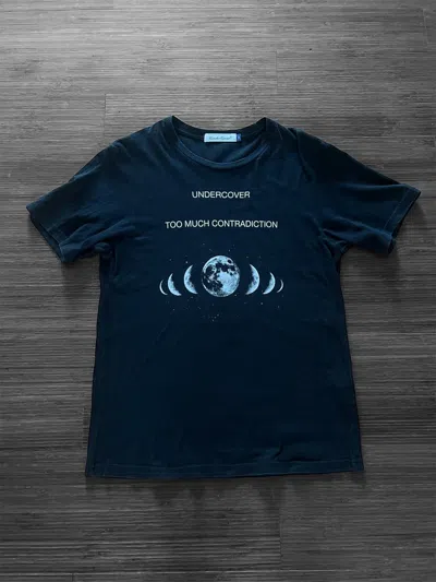 Pre-owned Undercover ‘too Much Contradiction' Moon T-shirt In Black