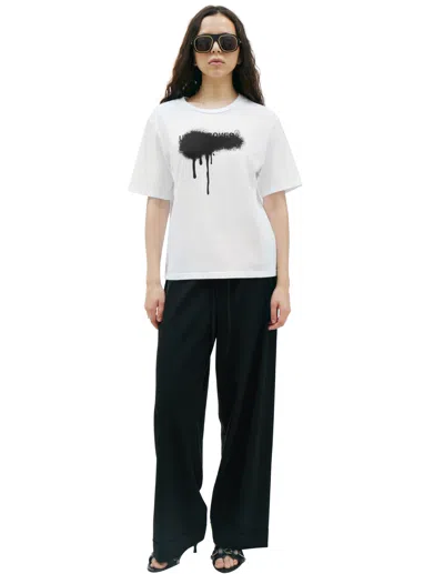 Undercover T-shirt With A Paint-splatter Effect In White