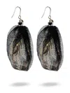 Undercover Tulle Crystal Earrings In Black