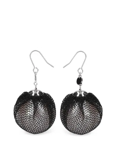 Undercover Tulle Earrings In Silver