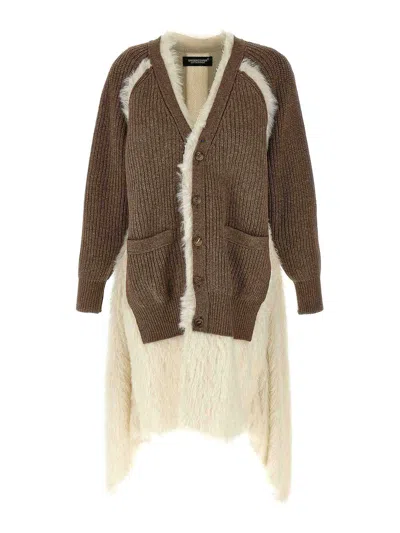 UNDERCOVER TWO-MATERIAL CARDIGAN
