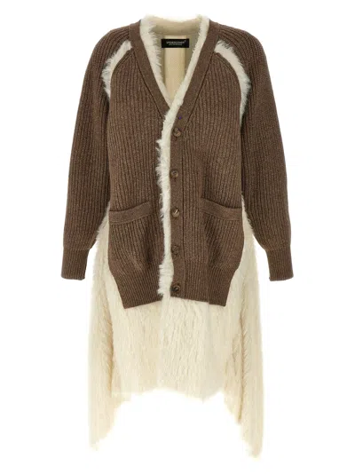 UNDERCOVER TWO-MATERIAL CARDIGAN