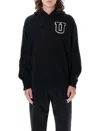 Undercover Logo-patch Cotton Hoodie In Black