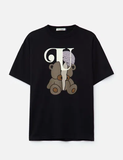 Undercover Uc1e3801halved Bear U Short Sleeve T-shirt In Black