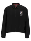 Undercover Zip Up Jacket With Portrait Patch Black