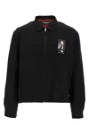 Undercover Zip Up Jacket With Portrait Patch Black