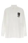Undercover Button-down Collar Shirt With Front Pocket In White