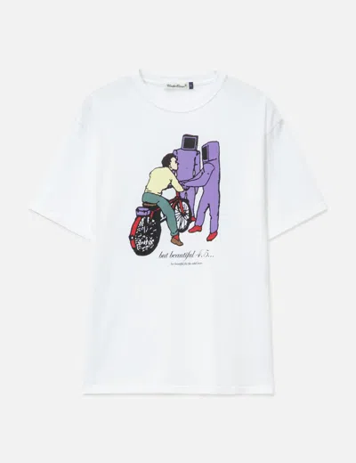 Undercover Uc1f3801 Cycling Short Sleeve T-shirt In White
