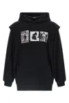 Undercover Gauze Cotton Hoodie With Double Layer Vest In Black