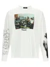Undercover Graphic Long Sleeve Crew Neck T-shirt In White
