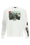 Undercover Graphic Long Sleeve Crew Neck T-shirt In White