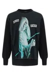 Undercover Brushed Cotton Oversized Sweatshirt With Graphic Print In Black