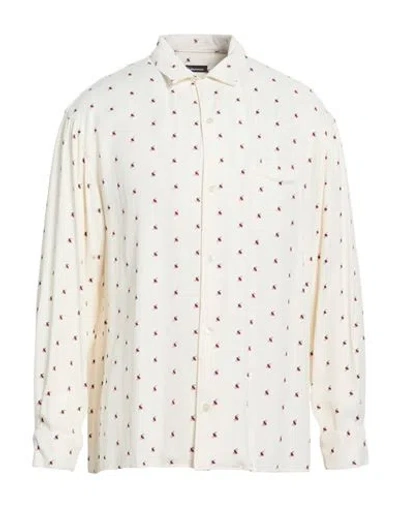 Undercover Ism Man Shirt Cream Size 4 Rayon In Multi