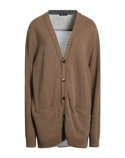 Undercover Ism Woman Cardigan Khaki Size 4 Cotton, Acrylic In Brown