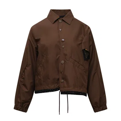 Undercover Uneven Hem Blouson In Brown