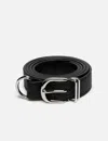Undercover Up2e4w01 Double Buckle Logo Leather Belt