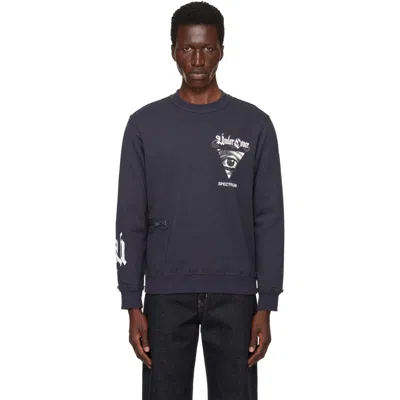 Undercover Navy Up2f9803 Sweatshirt In Navy Gray