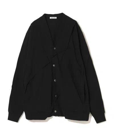 Undercover V-neck Cotton Cardigan In Black