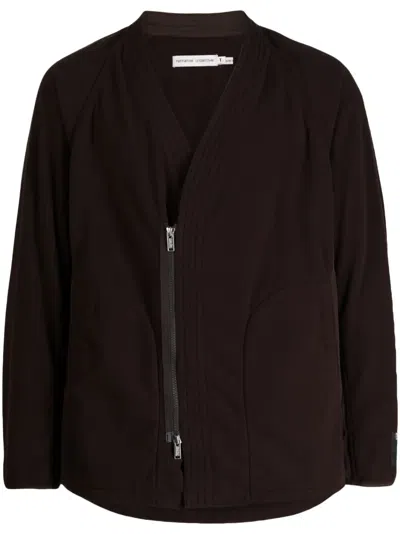 Undercover V-neck Zip-up Jacket In Brown
