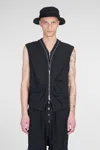 Undercover Vest In Black Rayon In Black