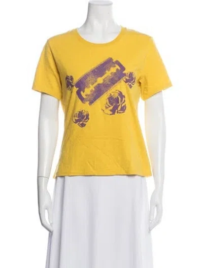 Pre-owned Undercover Vintage Graphic Print T-shirt In Yellow