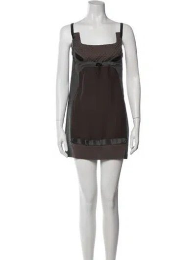 Pre-owned Undercover Vintage Mini Dress In Brown
