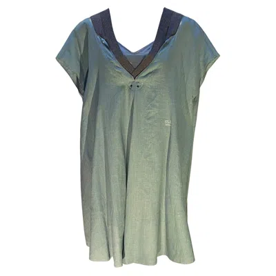 Pre-owned Undercover V-neck Tunic Dress In Gray