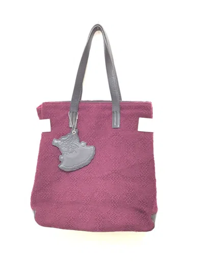 Pre-owned Undercover Vtg Aw03 Paper Doll Knit Tote Bag In Red