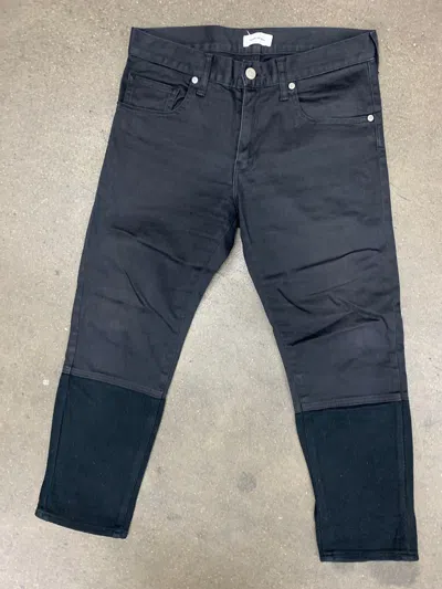 Pre-owned Undercover Waffleknit Fitted Denim Jeans In Black