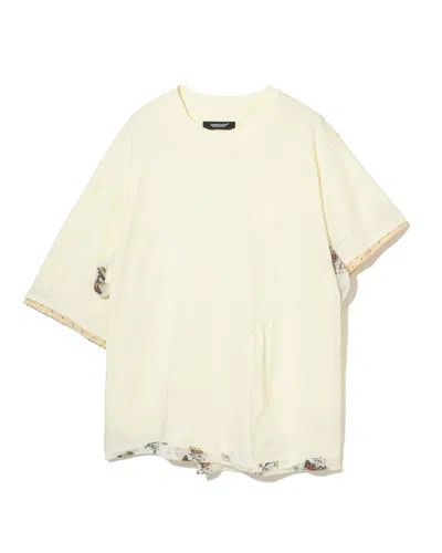 Undercover Wavy Seam Tee In Neutral