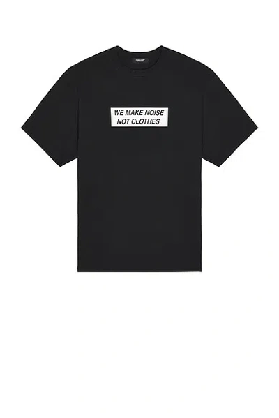 Undercover We Make Noise Tee In Black