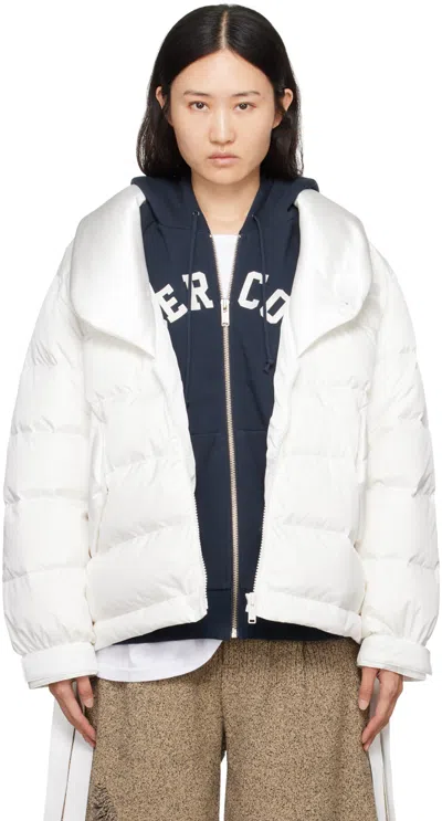 Undercover White Contrast Down Jacket