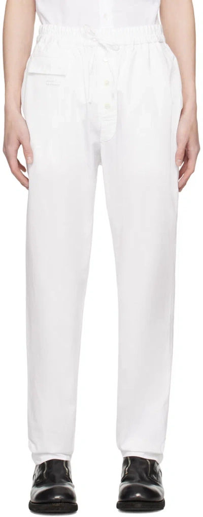 Undercover White Easy Trousers