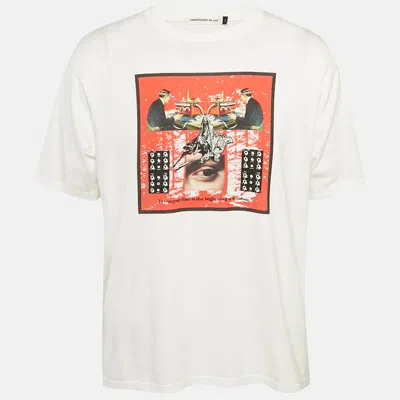 Pre-owned Undercover White Graphic Print Cotton Crew Neck T-shirt M/l