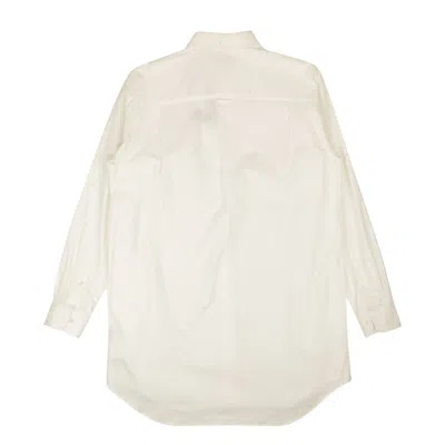 Undercover White Long Rose Applique Embroidered Oxford Shirt In Multi