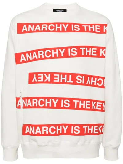 UNDERCOVER WHITE SWEATSHIRT WITH PRINT
