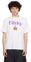 Undercover Mens White Filthy Short-sleeve Cotton-jersey T-shirt