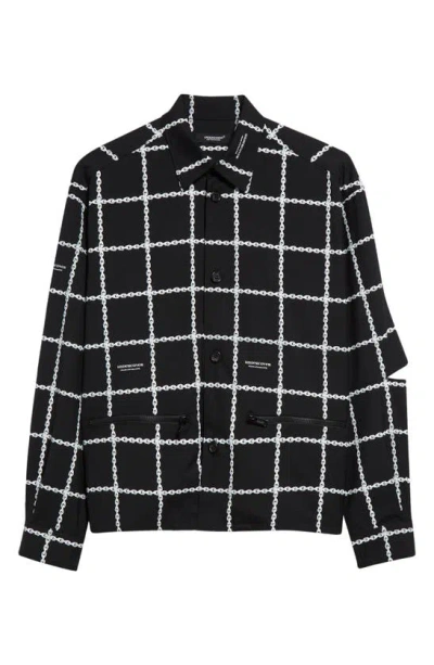 Undercover Printed Wool-blend Jacket In Black