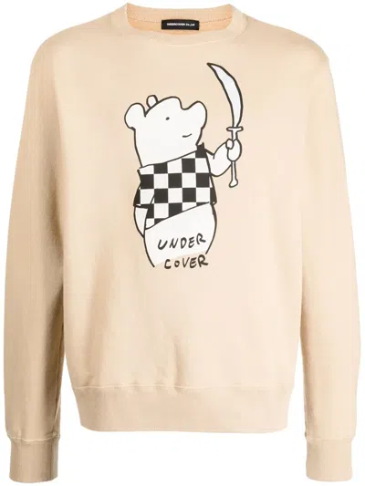 Undercover Winnie The Pooh Cotton Sweatshirt In Brown
