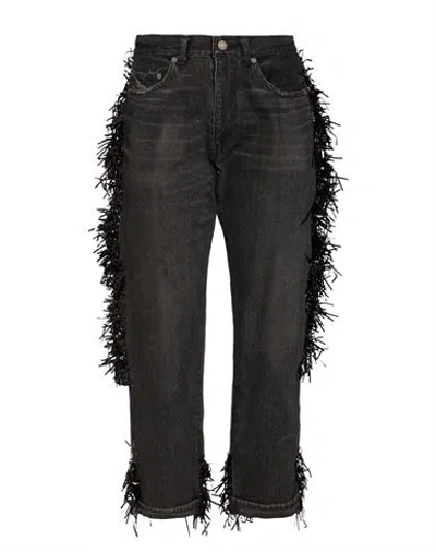 Undercover Woman Jeans Black Size 2 Cotton, Polyester, Silk In Multi