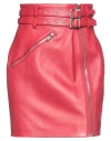 Undercover Woman Mini Skirt Red Size 2 Sheepskin