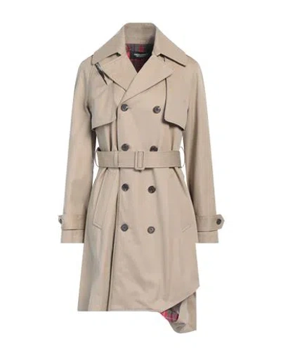 Undercover Woman Overcoat & Trench Coat Beige Size 2 Cotton