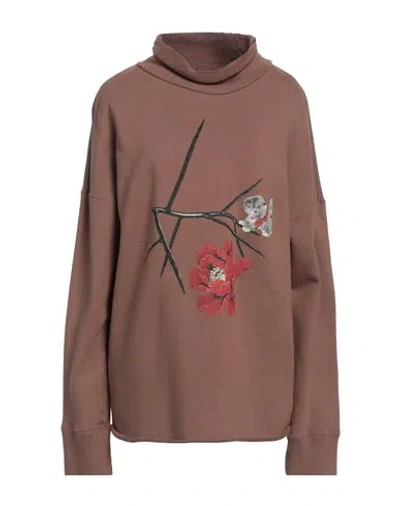 Undercover Woman Sweatshirt Camel Size 2 Cotton