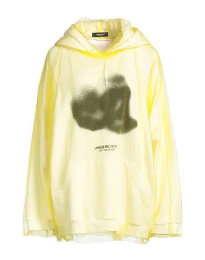 Undercover Abstract-print Cotton Hoodie In Yellow