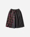 Undercover Women S Denim And Wool-blend Check Skirt Black In Multi