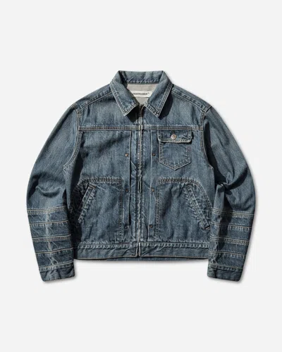 Undercover Women S Distressed Denim Zip Jacket Indigo In Blue