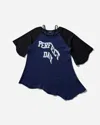 Undercover Women S Shoulder Strap Raglan T-shirt Navy In Blue